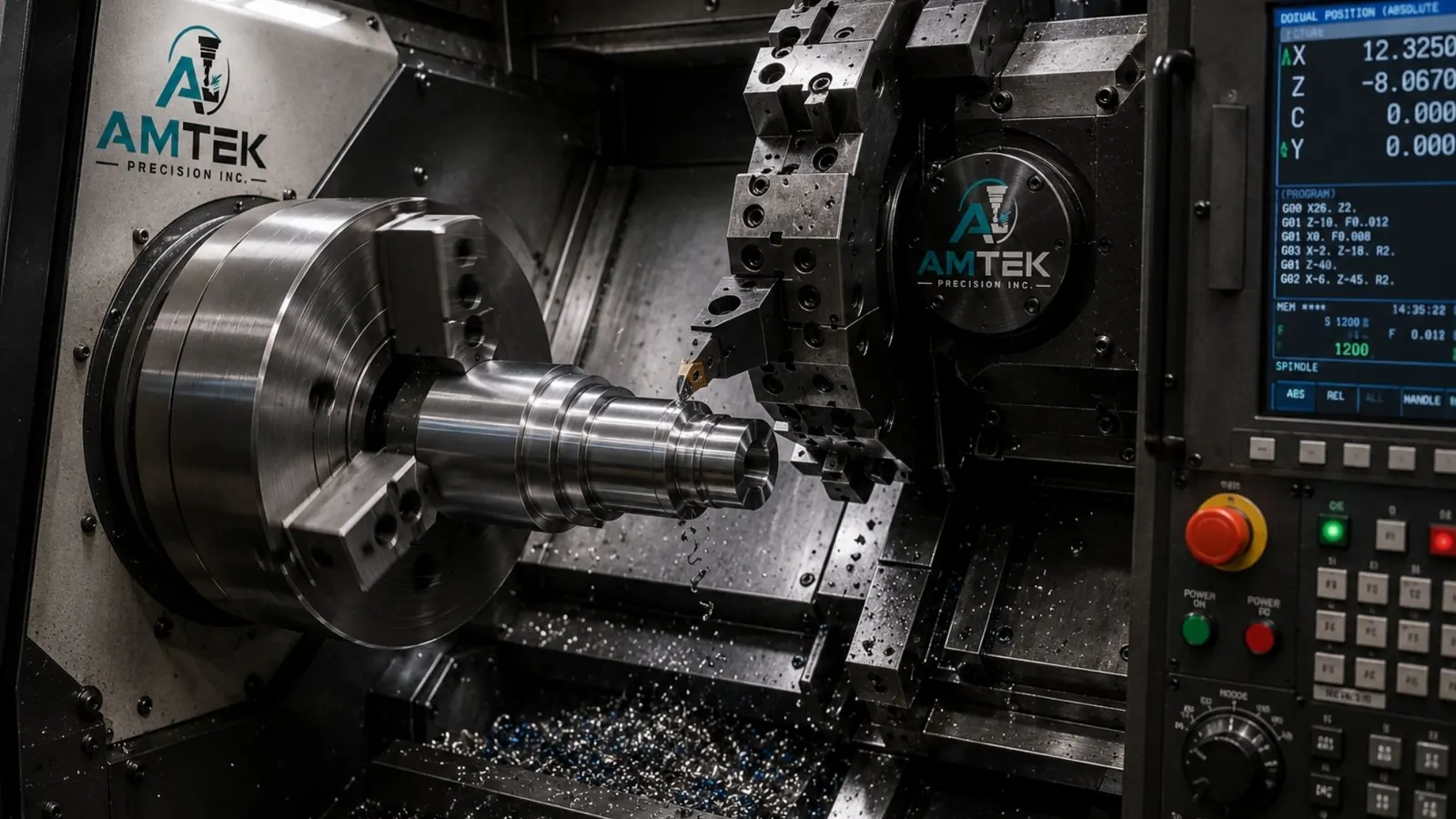 Custom CNC parts manufactured by Amtek Precision Inc.